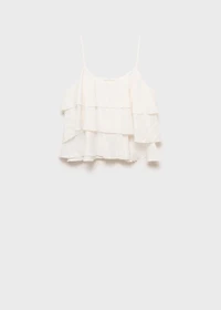 Lurex ruffled top