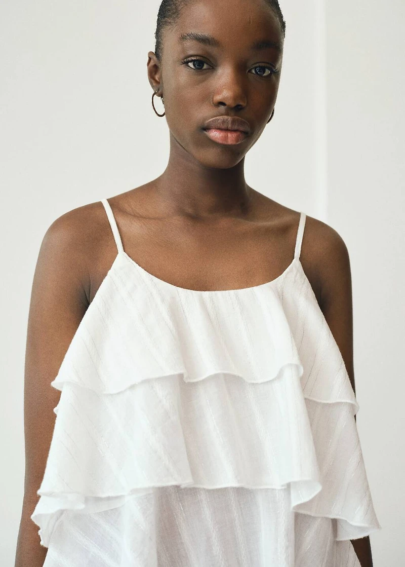 Lurex ruffled top
