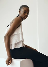 Lurex ruffled top