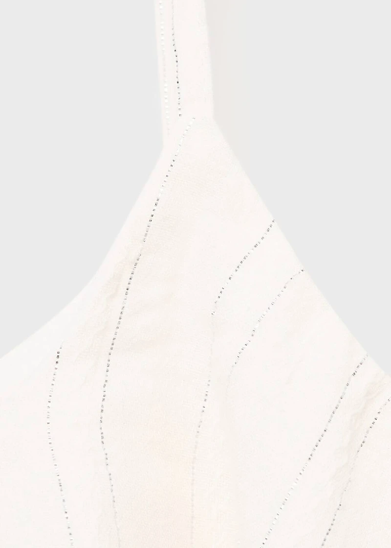 Lurex ruffled top