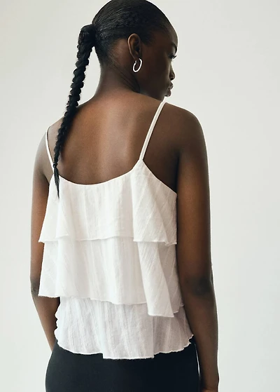 Lurex ruffled top