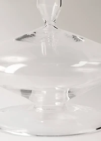 Tall borosilicate candelabra with wave pattern