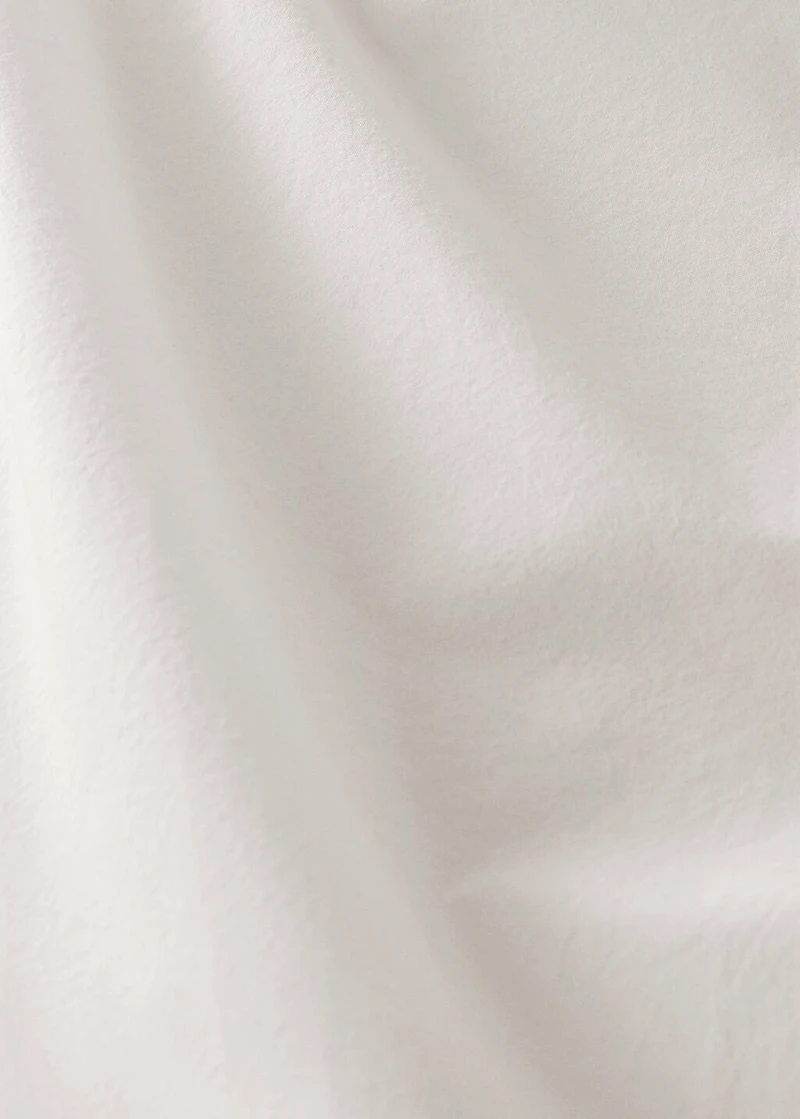 Percale cotton top sheet with gauze ruffle for cm bed