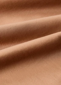 Washed cotton satin double-stitched top sheet for 180/200 cm bed