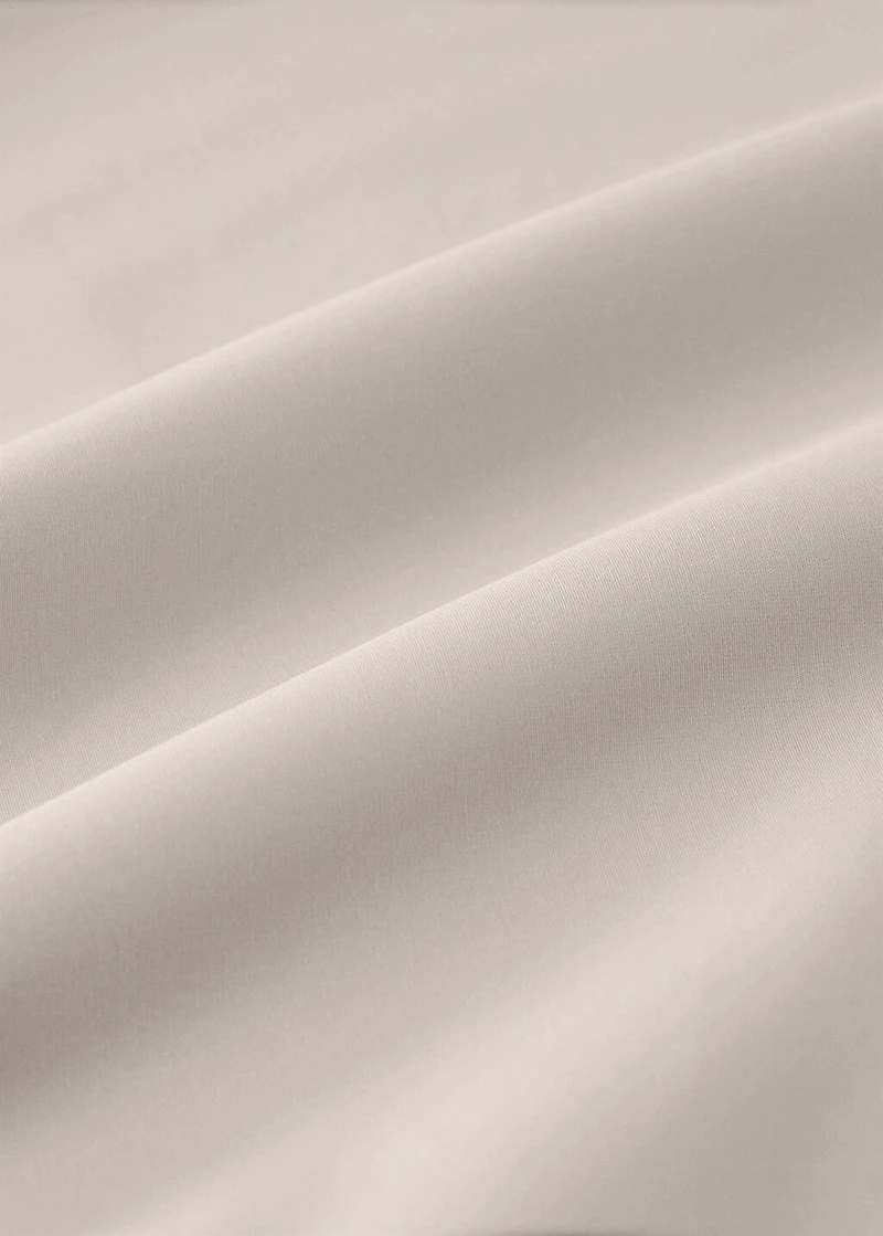500-thread count cotton percale duvet cover with rounded piping detail for 135/140cm bed