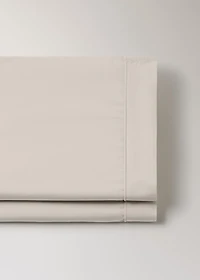 500-thread count cotton percale top sheet with rounded piping detail for 180/200cm bed
