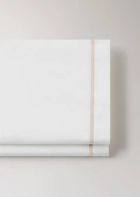 200-thread count percale cotton top sheet for 180/200 cm bed