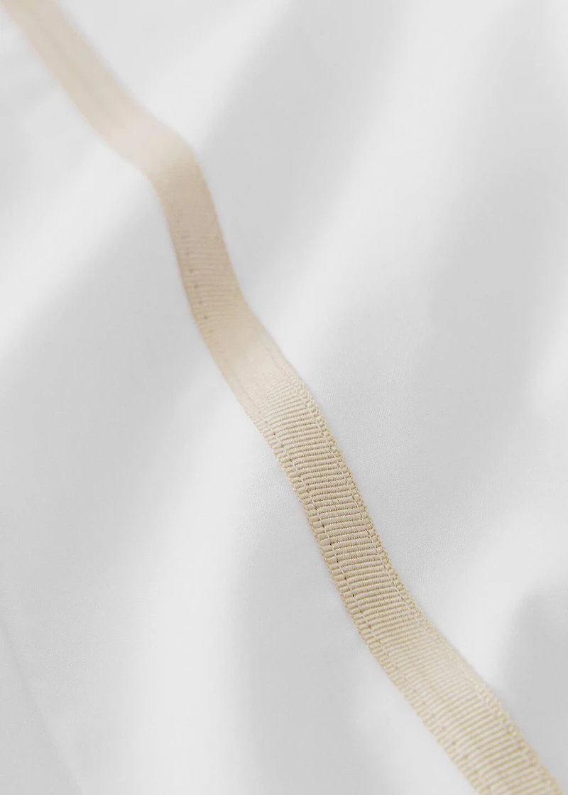 200-thread count percale cotton top sheet for 180/200 cm bed