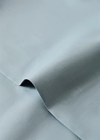 Cotton percale fitted sheet for 180/200 cm bed