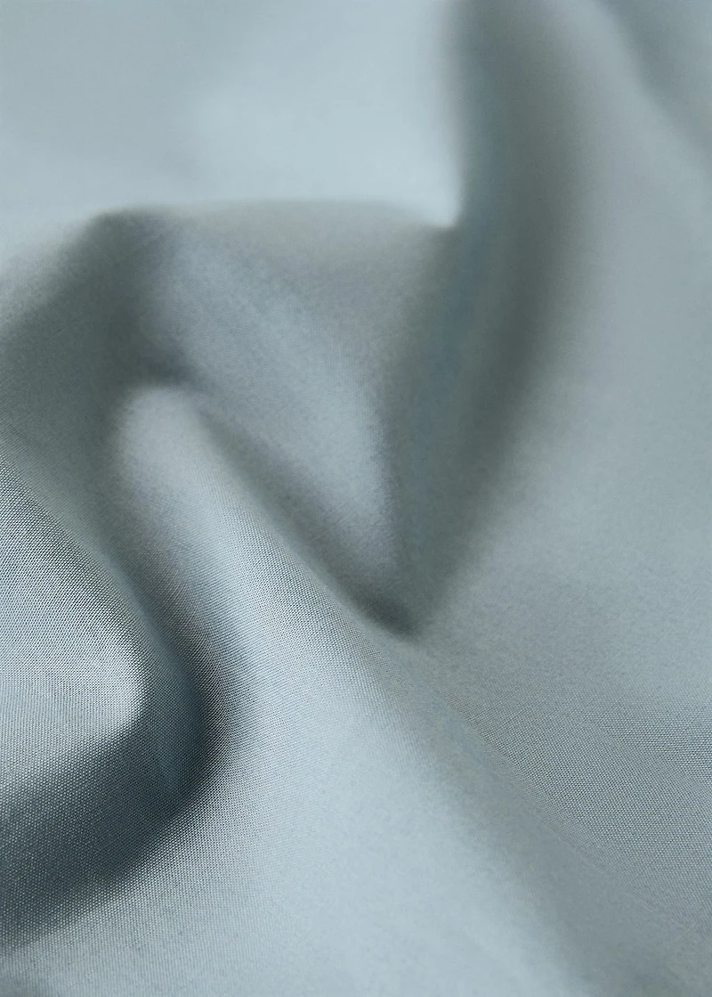 Cotton percale fitted sheet for 180/200 cm bed