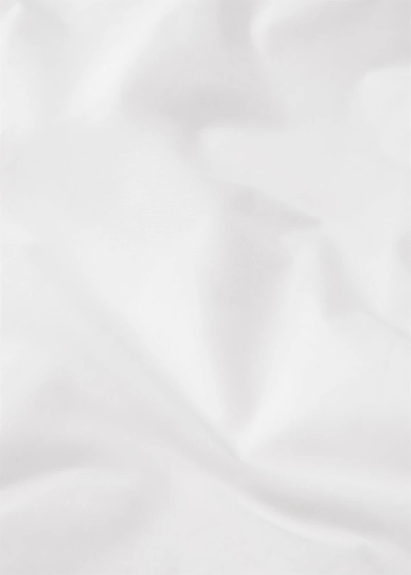 Cotton percale top sheet with inserts for 90 cm bed