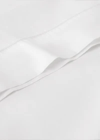 500-thread count cotton percale pillowcase with rounded piping detail 45x110 cm
