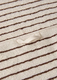 Two-tone striped cotton washcloth