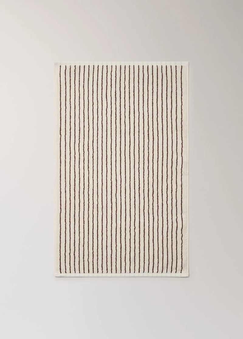 Two-tone striped cotton washcloth