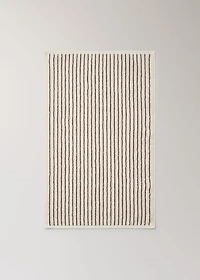 Two-tone striped cotton washcloth