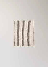 Cotton towel with two-tone stripes