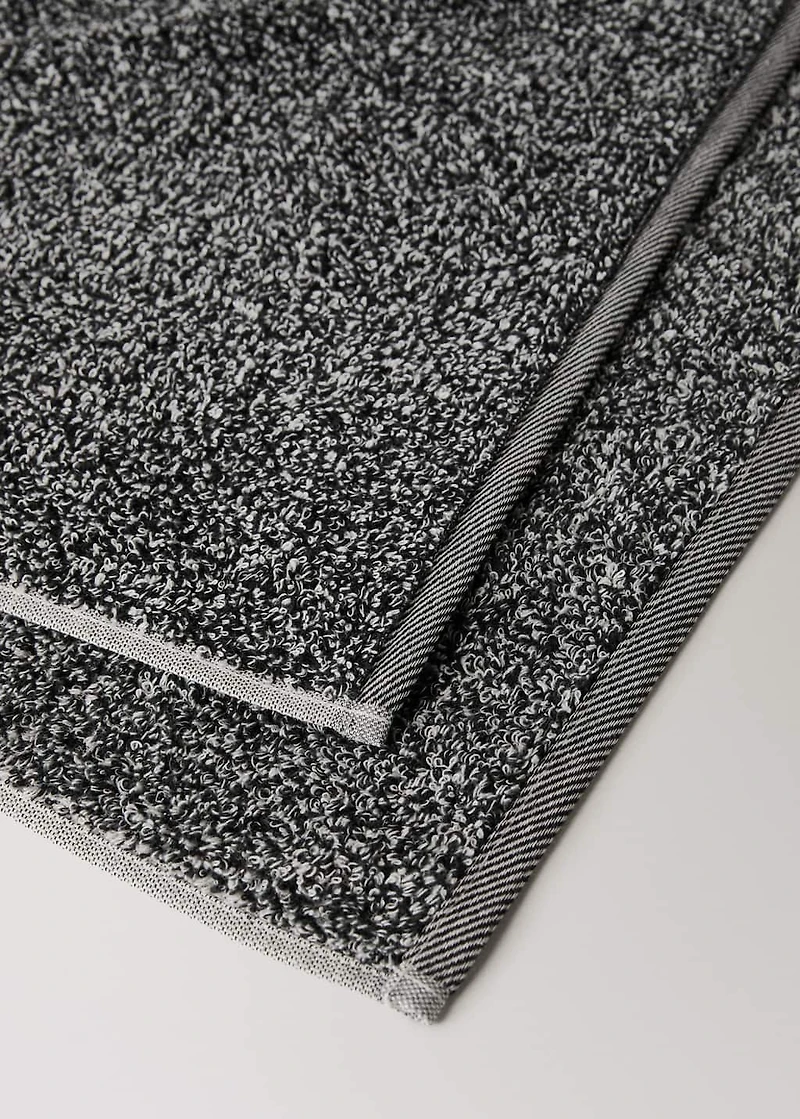 Cotton-blend two-tone guest towel