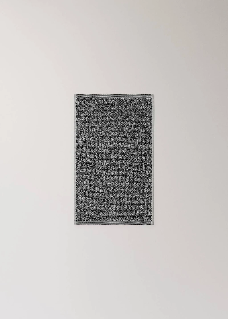 Cotton-blend two-tone guest towel