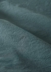 Washed cotton top sheet with lace trim for cm bed