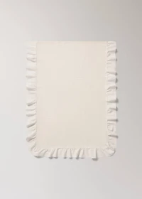 Jacquard cotton children’s bedspread with ruffle for 90 cm bed