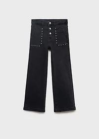 Straight-fit jeans with studs