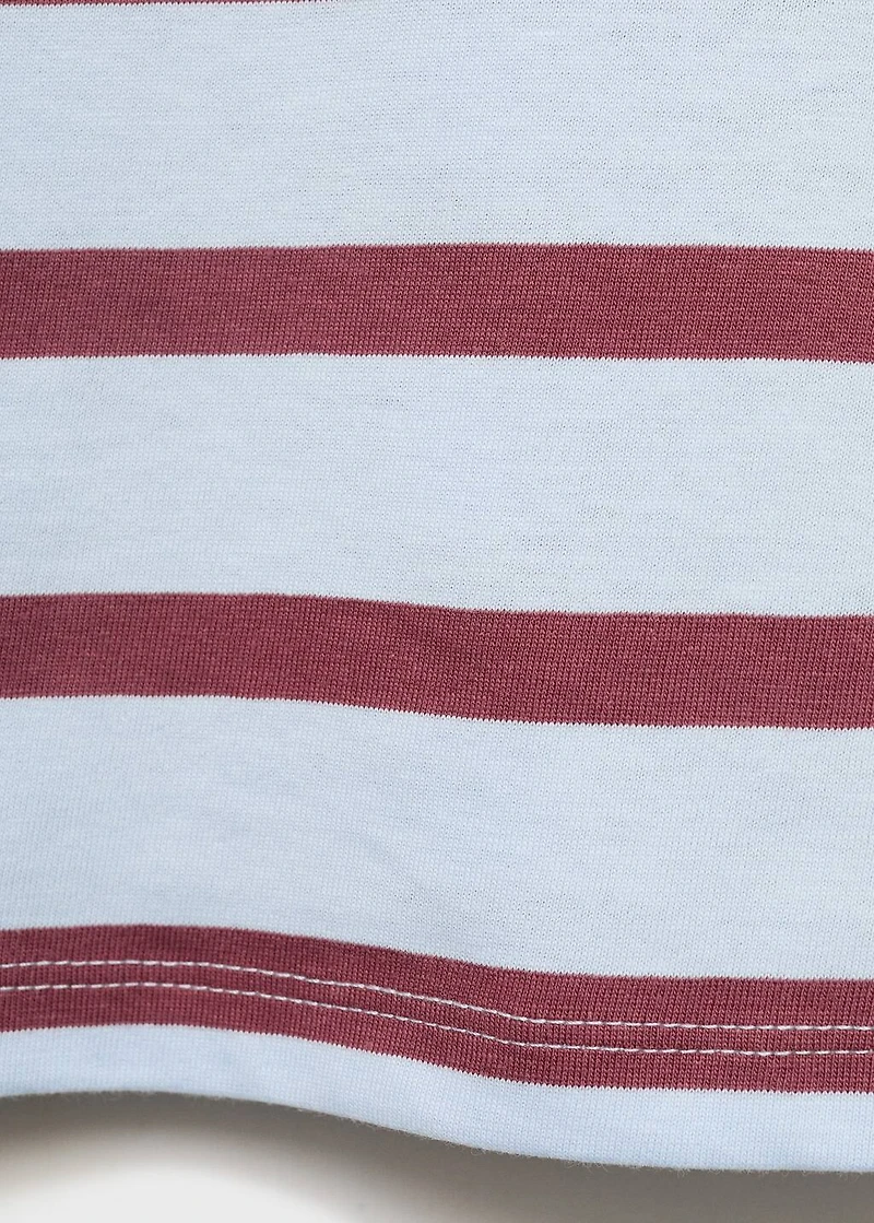 Striped t-shirt with embroidered detail