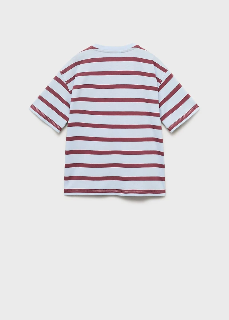 Striped t-shirt with embroidered detail