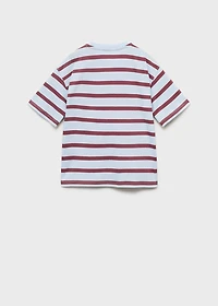 Striped t-shirt with embroidered detail