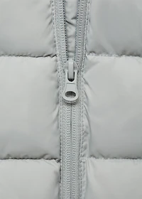 Quilted vest with hood