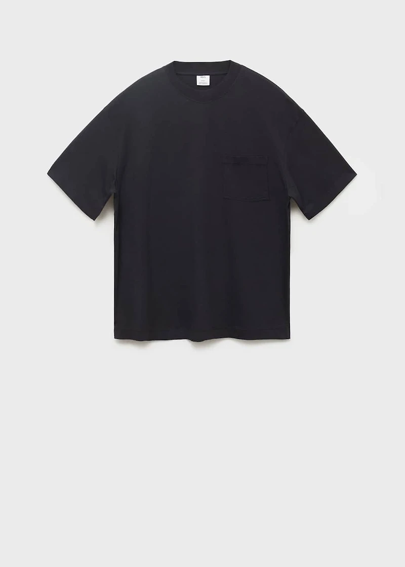 T-shirt 100% cotton boxy fit pocket
