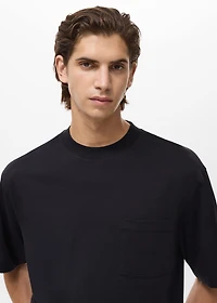 T-shirt 100% cotton boxy fit pocket