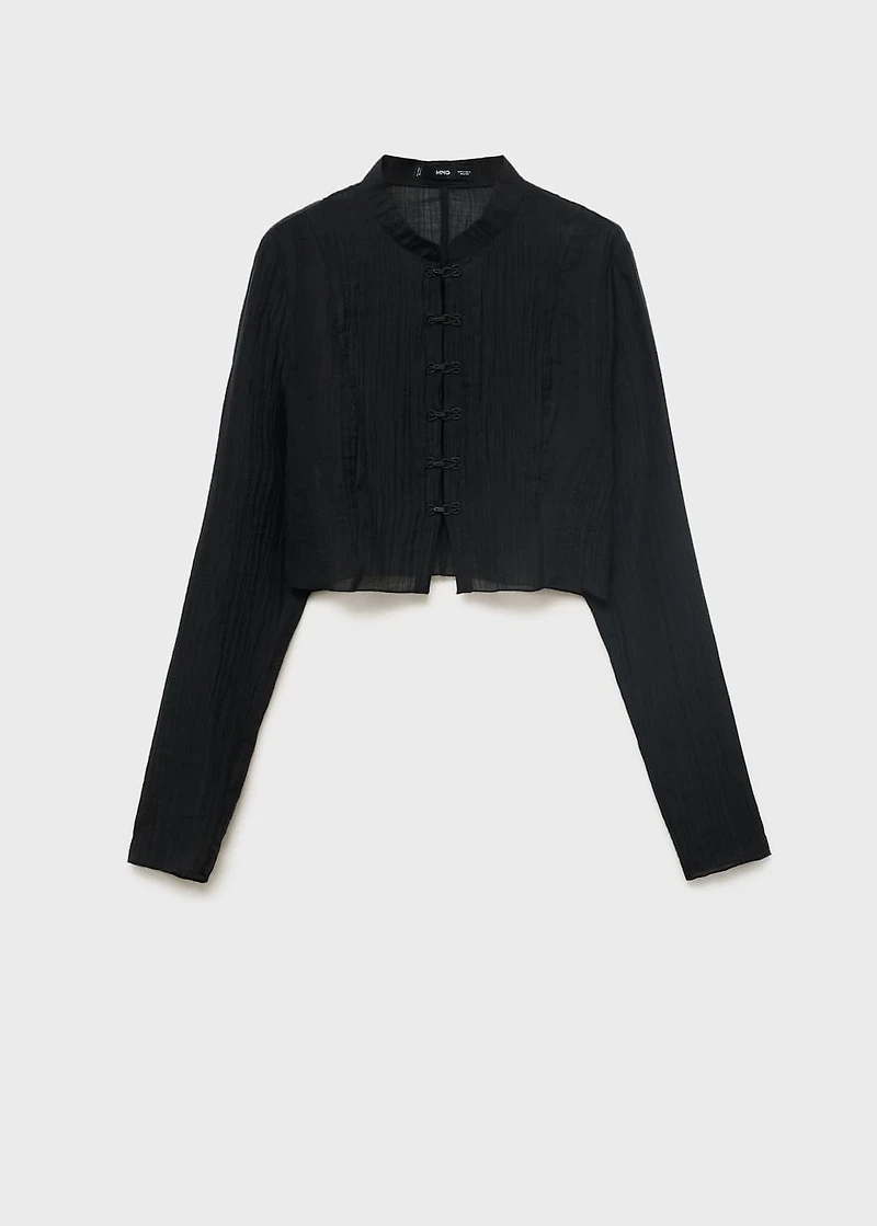 Lyocell blouse with toggles