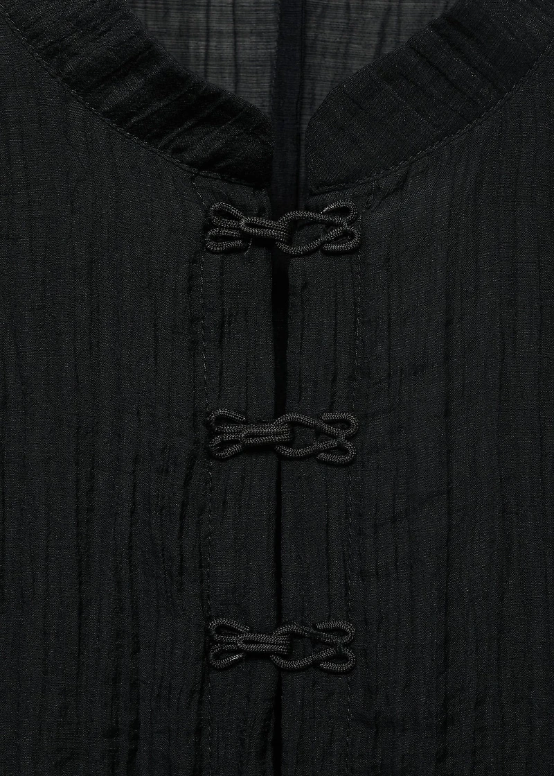 Lyocell blouse with toggles