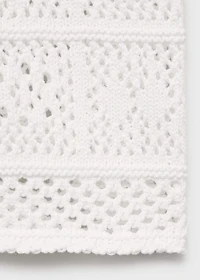 Short-sleeved crochet cardigan