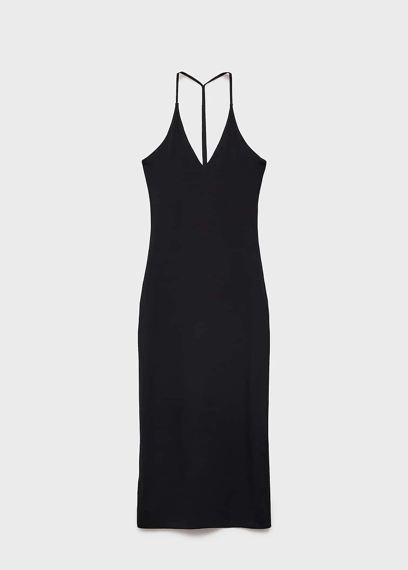 Midi-dress with back neckline