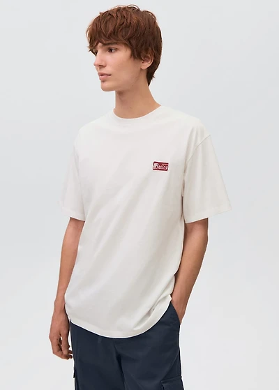 Printed cotton-blend T-shirt