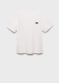 Printed cotton-blend T-shirt