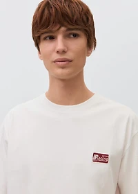 Printed cotton-blend T-shirt