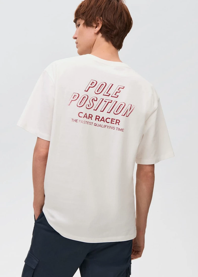 Printed cotton-blend T-shirt