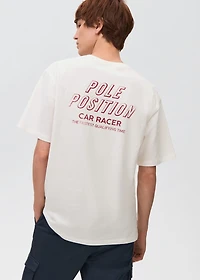 Printed cotton-blend T-shirt