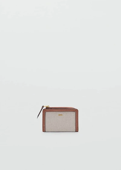 Canvas wallet with contrasting flap