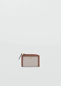 Canvas wallet with contrasting flap