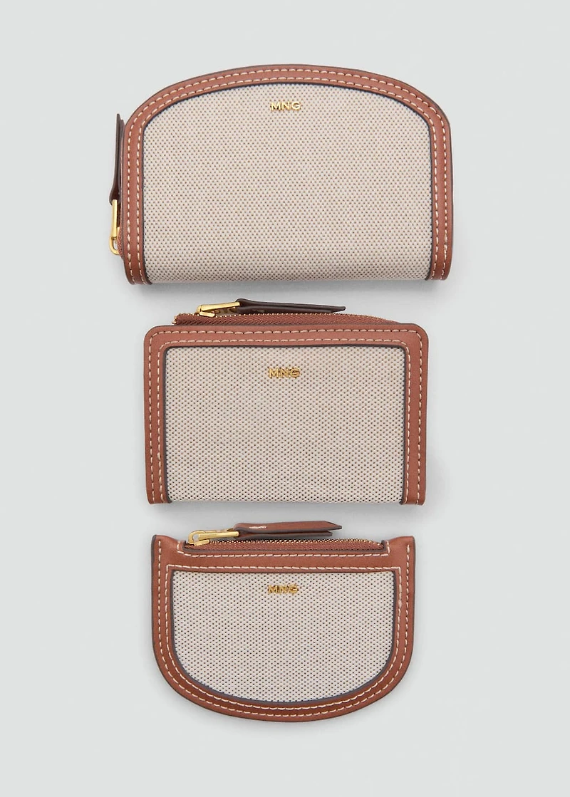 Canvas wallet with contrasting flap