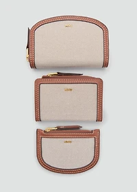 Canvas wallet with contrasting flap