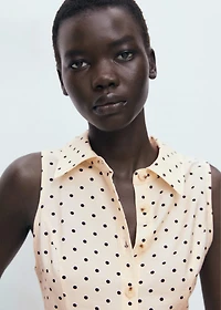 Polka dot shirt dress