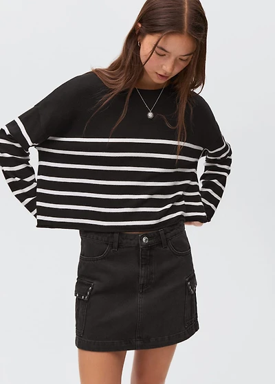 Knit striped sweater