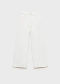 Wide leg jeans with seam detail