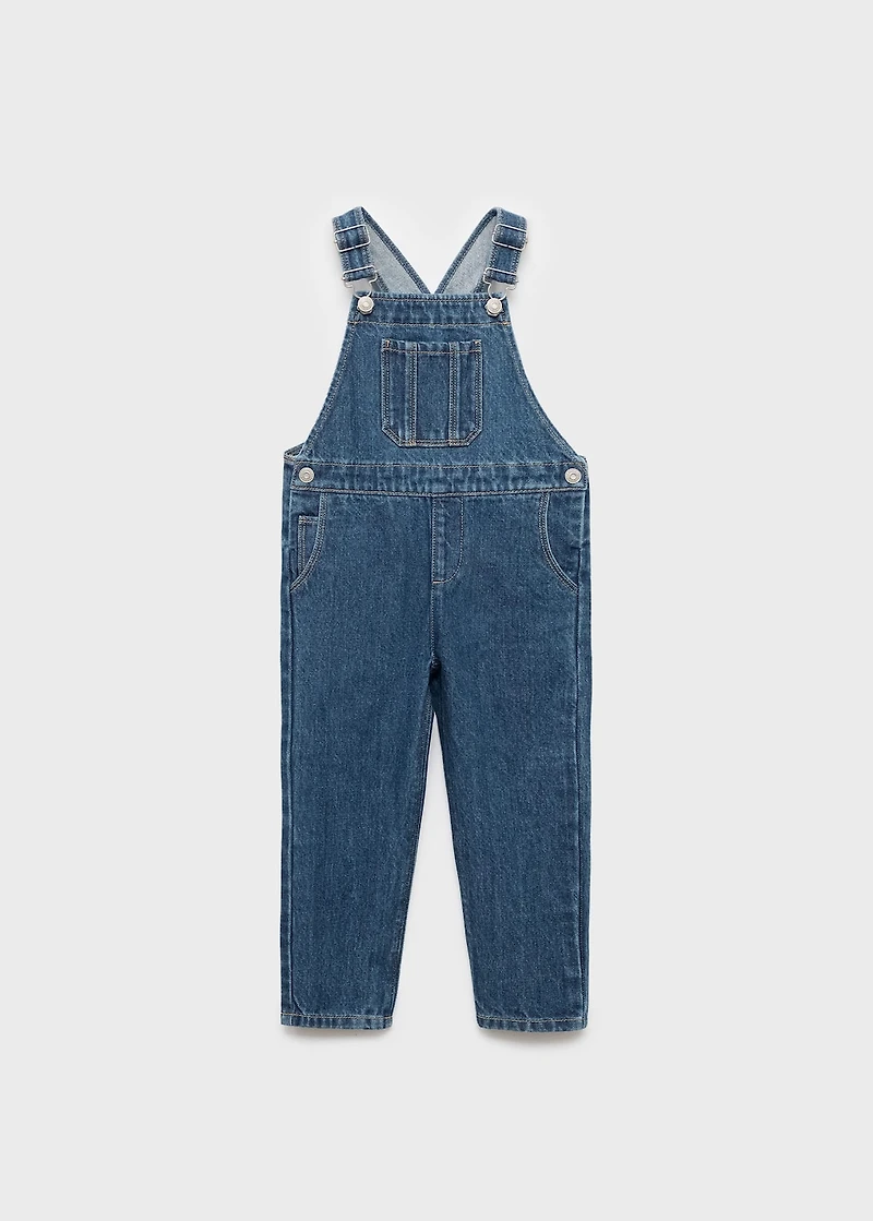 Denim cotton dungarees