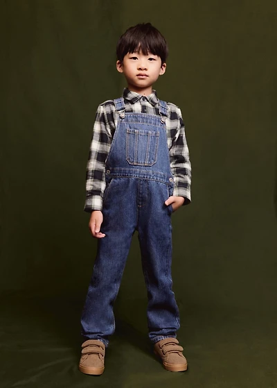 Denim cotton dungarees