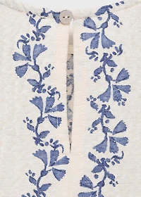 Printed bow blouse
